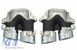 Diffuseur & Épuiser Conseils pour Mercedes Classe E W213 2016+ E53 Look argent Noir-image-6057252