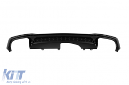 Diffuseur S-Style avec embouts d'échappement noirs adapté au pare-chocs arrière Audi A7 Sportback S line 2019–2024-image-6139201