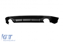 Diffuseur style RS avec embouts d'échappement noirs adapté au pare-chocs arrière S-line Audi Q5 2018-2020-image-6139259