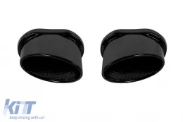 Diffuseur style RS avec embouts d'échappement noirs adapté au pare-chocs arrière S-line Audi Q5 2018-2020-image-6139265