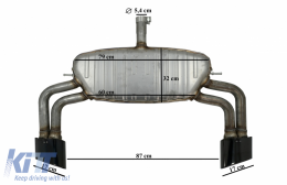 Diffuseur Système d'échappement Pour AUDI A3 8V Facelift 16-19 Pare-chocs Standard S3 Look-image-6077922