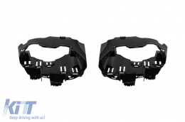 Diffuseur type CLA45 avec embouts noirs adapté pour pare-chocs arrière A Design sur Mercedes CLA C118 après 2019, laqué noir, -oo--oo--image-6237562