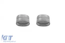 Diffuseur type GLE63 avec embouts chromés pour pare-chocs arrière A Design adapté pour Mercedes GLE Coupe C292 2016-2019 -oo--oo-, avec garniture laquée noire-image-6138696