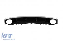 Diffuseur type RS7 avec embouts chromés adapté au pare-chocs arrière standard de l'Audi A7 Sportback 2015-2017 -O---O--image-6162917