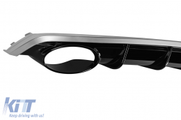Diffuseur type RS7 avec embouts chromés adapté au pare-chocs arrière standard de l'Audi A7 Sportback 2015-2017 -O---O--image-6162919