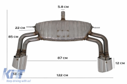 Diffusor Abgassystem für AUDI A3 8V Limousine 2012-2015 S3 Look nur für Standard-image-6004053
