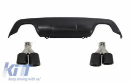 image-70-Diffusor Auspuff Endrohre -Tipps Dual für BMW E60 E61 03-10 Sport MTech Look