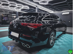 Diffusor Chrom Tipps für Mercedes CLA X118 C118 Sport Line 2019-06.2025 CLA45S Design Aerodynamikpaket-image-6164959