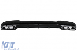 image-9-Diffusor Chrom Tipps für Mercedes E W212 S212 Facelift 13-16 nur Sport Stoßstange