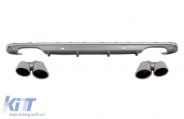 image-58-Diffusor Doppelt Auslauf Auspuff Tipps für AUDI Q5 8R Facelift 09-16 S-Line Stoßstange