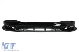 image-76-Diffusor Endrohre für Mercedes CLA X118 C118 Sport Line 2019-06.2025 CLA45S Look Schwarz Aerodynamikpaket