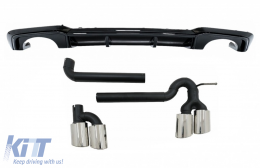image-46-Diffusor für Audi A3 8V Facelift 16-19 Auspuffanlage RS3 Look nur S-line Stoßstange