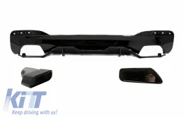 image-22-Diffusor für BMW 5 G30 G31 17+ M Performance Look Auspuff Schalldämpfer Schwarz