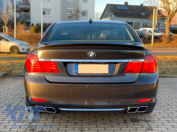 Diffusor für BMW 7er F01 08+ Endrohrblenden Endrohr 760i Quad Design-image-5991555
