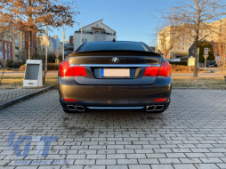 Diffusor für BMW 7er F01 08+ Endrohrblenden Endrohr 760i Quad Design-image-6060987
