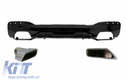 image-10-Diffusor für BMW G30 G31 17+ M Perform Look Auspuff Schalldämpfer Chrom Schwarz