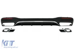 image-74-Diffusor für Mercedes GLE W166 SUV Facelift 2015-2019 GLE63 Look Auspuff Tipps
