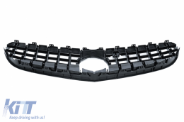 Diffusor für Mercedes S C217 A217 14-17 S63 GTR Look Chrom Schalldämpfer Tipps Gitter Schwarz-image-6093321