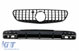 image-33-Diffusor für Mercedes S C217 Coupé A217 18-20 S63 Facelift Look Kühlergrill Endrohre