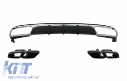 image-70-Diffusor für Mercedes W212 Facelift 13-16 nur Standard Stoßstange Auspuff Tipps