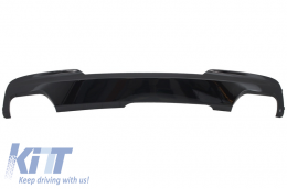 Diffusor glänzend schwarz für BMW F10 11-16 102-433 70RS Auspuff Twin Doppelauspuff-image-6072994
