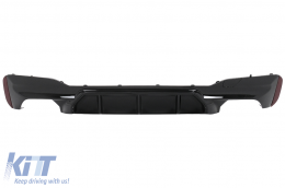 image-3-Diffusor Glänzend schwarz Tipps Chrom für BMW 5 G30 G31 Limousine Touring 17-20 M5 Look