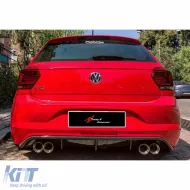 image-3-Diffusor R Line Style für Polo Mk6 R+L mit dualem Auslass, Klavierlack, Vakuumplastik / 2018 -
