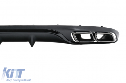 Diffusor Stoßstange für Mercedes E W213 S213 Standard 16-20 Endrohre E63 Look-image-6094542