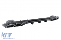 Diffusor Stoßstange für Mercedes E W213 S213 Standard 16-20 Endrohre E63 Look-image-6094543