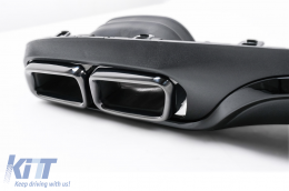 Diffusor Stoßstange für Mercedes E W213 S213 Standard 16-20 Endrohre E63 Look-image-6094544