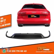 image-23-Diffusore A6 SLine Sinistro+Destro Doppie Uscite Grigio ABS / 2012-2014 (Bmp Standard)