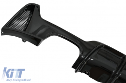 Diffusore Aria Paraurti per BMW Serie 4 F32 F33 F36 13-19 Doppia Uscita Nero Lucido-image-6085523
