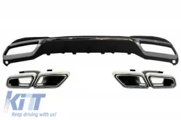 image-49-Diffusore Consigli Scarico Cromo per MERCEDES W212 S212 Facelift 13-16 Sport Pack