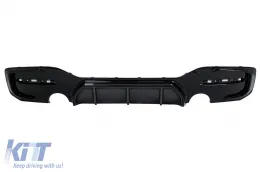 image-25-Diffusore d'aria Doppia uscita per Scarico Singolo per BMW Serie 1 F20 F21 LCI 15-19 Nero Lucido