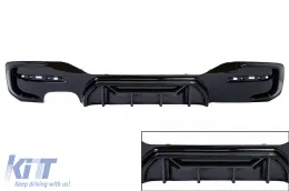 image-23-Diffusore d'aria Doppia Uscita Sinistra per BMW Serie 1 F20 F21 LCI 15-19 Nero Lucido & Carbon Look