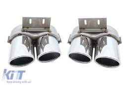 Diffusore d'aria paraurti per Audi Q5 8R Facelift 13-16 Ed Standard Punte Scarico-image-6041987