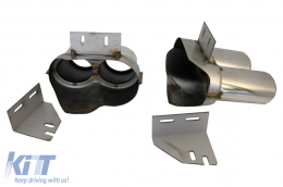 Diffusore d'aria paraurti per Audi Q5 8R Facelift 13-16 Ed Standard Punte Scarico-image-6041992