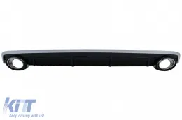 image-12-Diffusore d'aria paraurti per Audi Q7 SUV 4M 2015-2019 Standard Punte Scarico