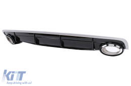 Diffusore d'aria paraurti per Audi Q7 SUV 4M 2015-2019 S-Line Punte Scarico-image-6095215