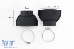 Diffusore d'aria paraurti per Audi Q7 SUV 4M 2015-2019 S-Line Punte Scarico-image-6095218
