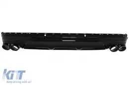 image-15-Diffusore d'aria Paraurti per Audi Q7 SUV 4M Facelift 20-25 Design SQ7 Punte Scarico Nero