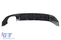 Diffusore d'aria Paraurti per Seat Leon FR Mk3 Facelift 5F Hatchback 2017-2020 Nero-image-6106300