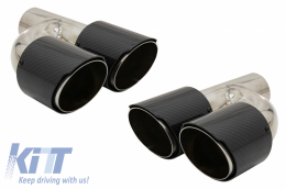 Diffusore d'aria per AUDI A4 B8 Pre Facelift 08-11 Scarico carbonio S-Line Look-image-6056444