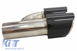 Diffusore d'aria per AUDI A4 B8 Pre Facelift 08-11 Scarico carbonio S-Line Look-image-6056445