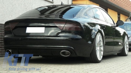 Diffusore d'aria Scarico Suggerimenti LED Luci per AUDI A7 4G 2010-2014 RS7 Look-image-6049121