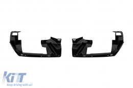 Diffusore di tipo A45 con terminali neri adatto per paraurti posteriore A Design su Mercedes Classe A W176 2015-2018, verniciato di nero-image-6150316