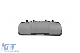 Diffusore di tipo GL63 con terminali cromati adatto per paraurti posteriore A Design per Mercedes GL X166 2012-2015 -oo--oo--image-6147845