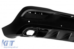 Diffusore di tipo GLE63 con terminali neri adatto per paraurti posteriore A Design su Mercedes GLE Coupe C167 dopo il 2020 -oo--oo--image-6138052