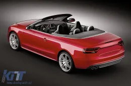 Diffusore di tipo S5 con terminali cromati adatto per il paraurti posteriore standard dell'Audi A5 coupé, cabriolet, 2 porte 2012-2016 -oo--oo--image-6148382