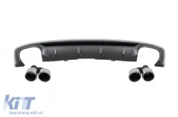 image-50-Diffusore di tipo S5 con terminali cromati adatto per paraurti posteriore S-line su Audi A5 Sportback, Coupe, Cabrio 2016-2020 -oo--oo-